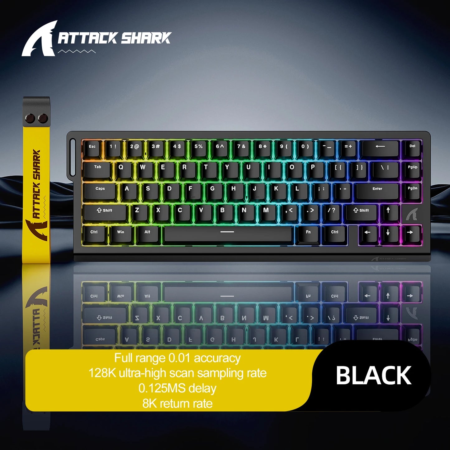 Tastiera a switch magnetici ATTACK SHARK X68HE cablata e FREEWOLF F68 cablata F68Pro wireless per gaming professionale 8K Hz 0.01mm Rapid Trigger