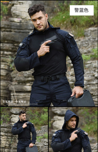 Call of Duty Ghost Cosplay Tactical Suit Combat Camo Uniform Black Blue Military Training Game Style Coat Halloween Party Outfit