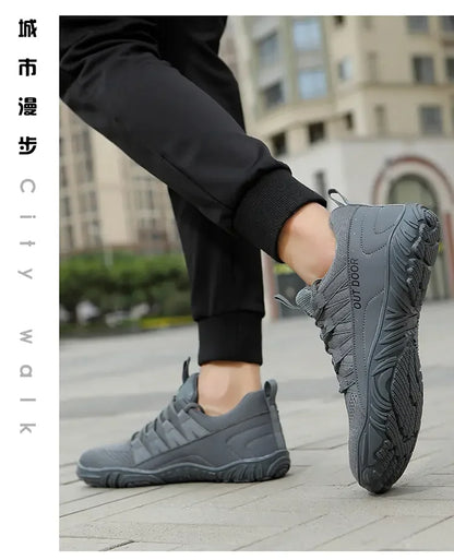 Simple Men's Shoes Lightweight Hiking Sports 2025 Wide Toe Barefoot Shoes Multifunctional Casual Mesh Breathable Walking Shoes