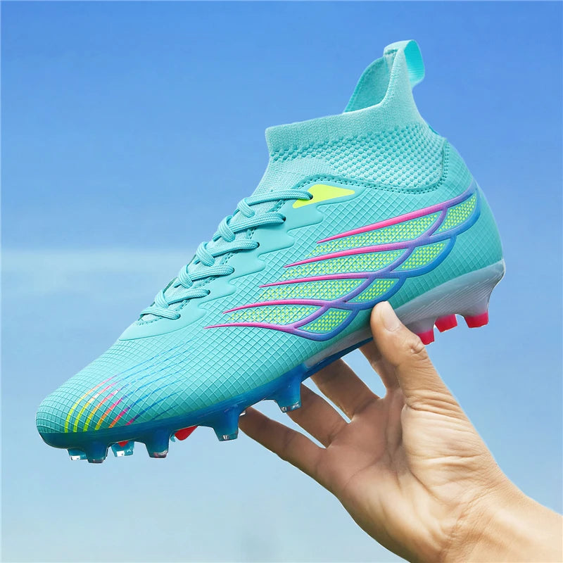Superfly FG Football Boots Outdoor Soccer Cleats Black Shoes Soft Sport Professional Shoes Breathable Comfortable Boots Plus Size
