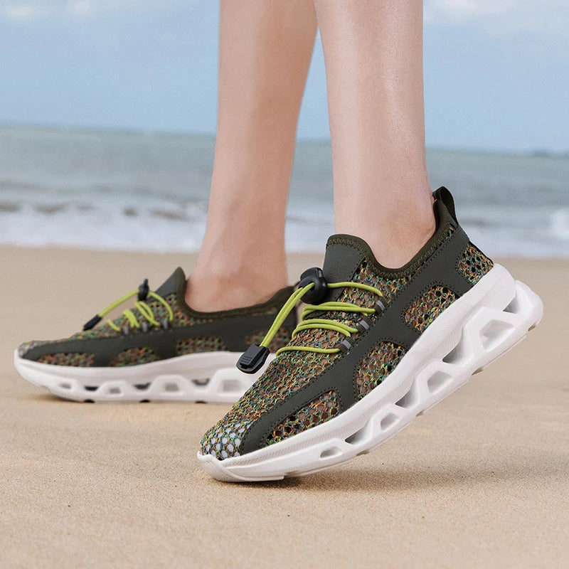 Hombres, mujeres, zapatillas de vadeo de secado rápido, transpirables, AquaIn Upstream, antideslizantes, para deportes al aire libre, resistentes al desgaste, zapatillas de playa, tallas 39-46