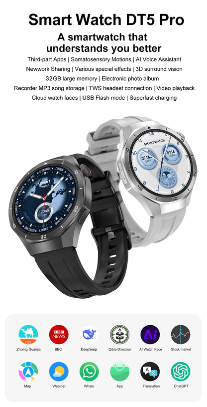 2026 New Watch 5 Pro Genuine Smart Watch GPS Map Navigation NFC Call 32GB memory Clock Built-in Video Music playback Smart Watch