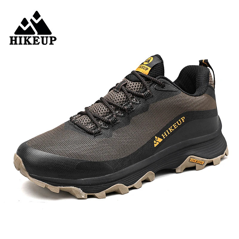 HIKEUP Tekaški čevlji za prosti čas za moške in ženske, protizdrsni, za pohodništvo, kampiranje, športne poti, moška varnostna obutev, udobni čevlji za treking