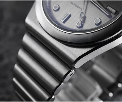 San Martin 40mm Men Sports Watch SS Brushed Dial Integrated Bracelet Miyota 90S5 Original Design Automatic Mechanical SN0149