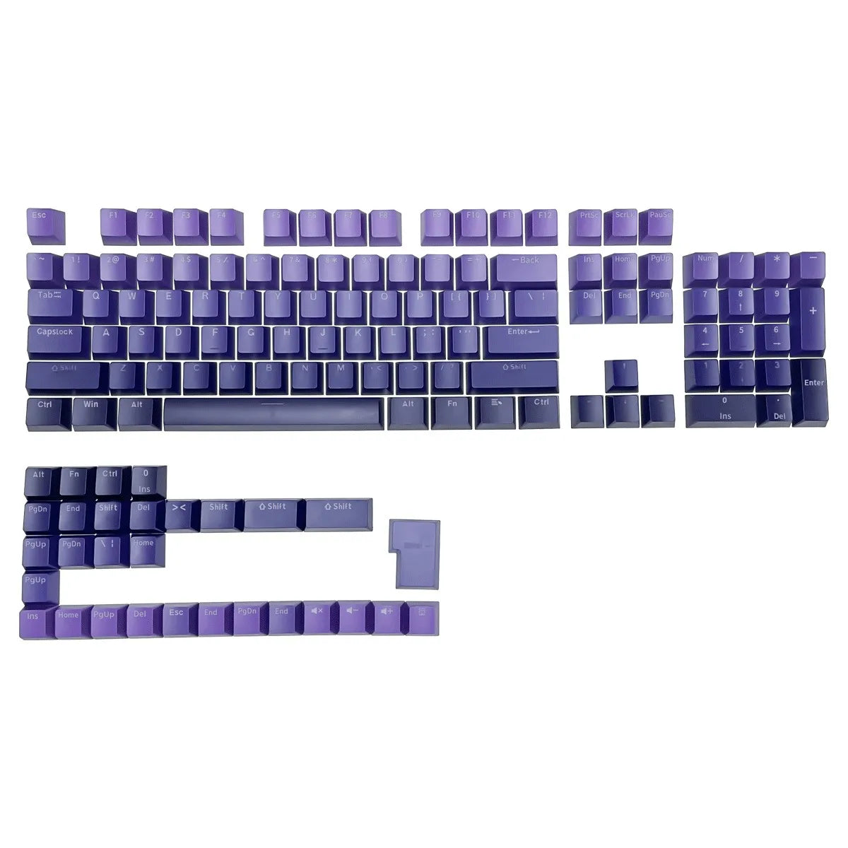 132 Keys OEM Profile Gradient backlit RGB Keycaps For Cherry MX Switch Mechanical Gamer Keyboard PBT Keycap ISO Layout Key caps