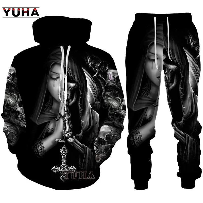 Sweatshirt com Capuz Unissexo Wolf com Impressão 3D, Pullover Cool com Gráfico Animal, Streetwear Masculino