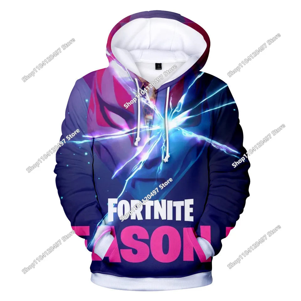 Fortnite Cosplay Sweatshirt Game 3D Printed Unisex Hoodie Casual Coat Anime Peripheral Kawaii Jacket Children Clothing Gifts