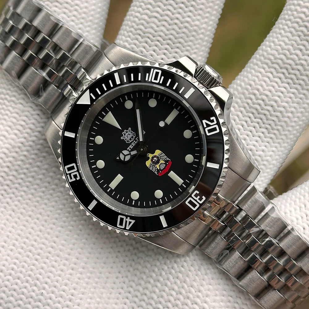STEELDIVE SD1954 Black Dial 41MM Stainless Steel NH35 Automatic Movement What Ghost Men's 300M Dive Watch Sapphire Glass