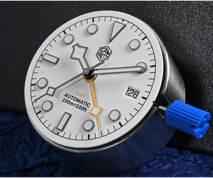 Relógio mecânico automático San Martin New 39mm NH34 BB GMT, relógio desportivo, safira, luminoso, impermeável 100m, para homem, Relogio SN0054
