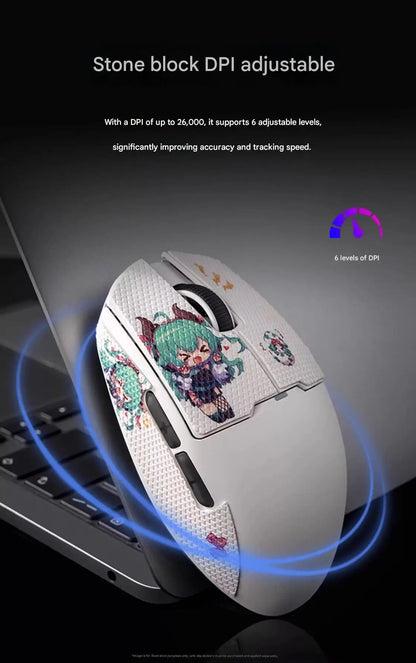 Aigo GM80 PLUS PRO bezdrátová myš Bluetooth PAW3311/PAW3395, lehká 1000HZ kabelová herní e-sportovní myš se třemi režimy, dárek