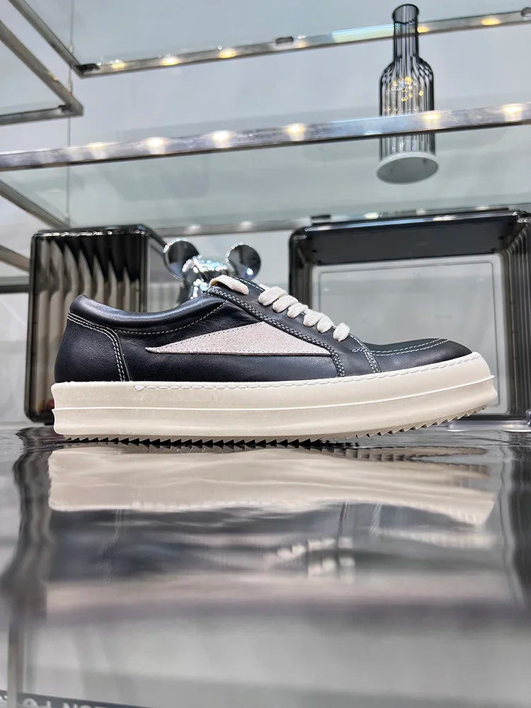 Casual shoes men low top quality denim lace-up thick sole luxury designer hip-hop dunk sport trainers women summer flat sneakers