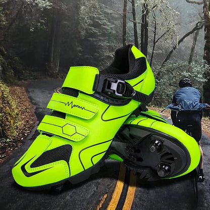 Pantofi de ciclism MTB neutri, compatibili cu pantofii de ciclism de șosea Pelaton, pantofi sportivi de ciclism pentru bărbați, cu design cu benzi reflectorizante