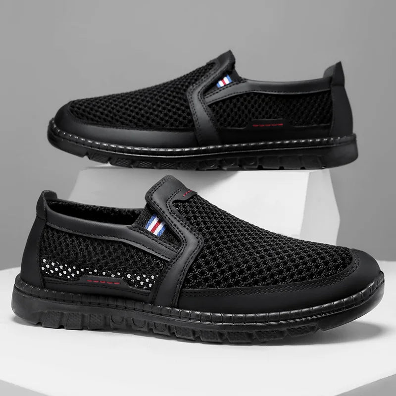 Zapatillas deportivas para hombre. Orificios de ventilación multifacéticos, que eliminan el olor sin cubrir los pies. Zapatillas deportivas informales. Zapatillas de diseño.