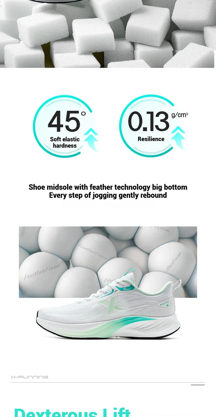 Xtep Light Wing 3 Running Shoes for Men 2025 Summer Fashion Cushion Shock Absorption Lightweight Advanced Sneakers 875219110034