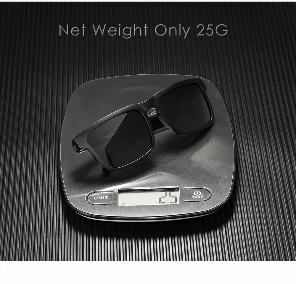 Kdeam 2026 High Quality Polarized Sunglasses for Men Transparent Gray Frame Fashion Unisex Outdoor Luxury Eyeglasses For Couple