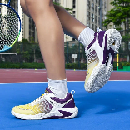 Kiváló minőségű tollaslabda-edzőcipők férfiaknak és nőknek – kék sportcipők csúszásgátló talppal, beltéri és kültéri sportokhoz