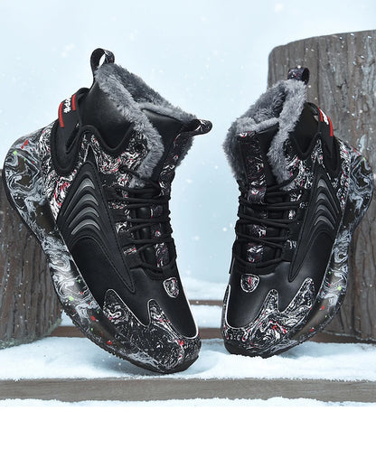 Herrenstiefel Neue Winterschuhe Warme Herrenschuhe Wasserdicht Rutschfest Plüsch-Sneaker Herren-Tennisschuhe Stiefel Herren-Sneaker Winter