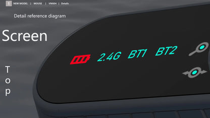 Mouse wireless ergonomic 2.4GHz BT RGB cu mod dual, pentru laptop, desktop și birou, silențios, vertical, pentru gaming