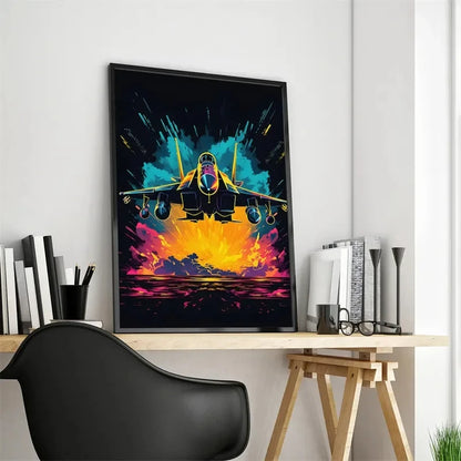 Pop Neon Video Game Character Poster Gamepad Headphones Football Basketball Canvas Print Wall Art Decor Gaming Room Decoration