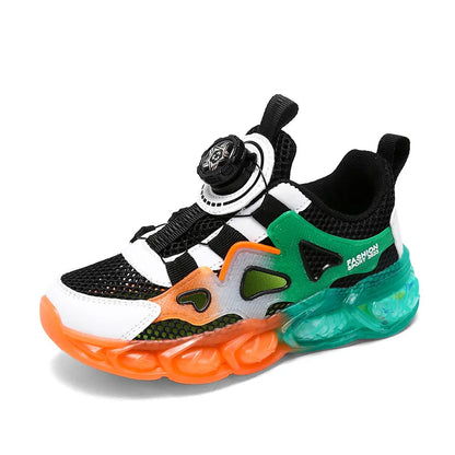 Children's Sports Shoes Ultra-Light Mesh Breathable School Training Running Shoes Soft Sole Anti-Slip Casual Walking Shoes for Kids