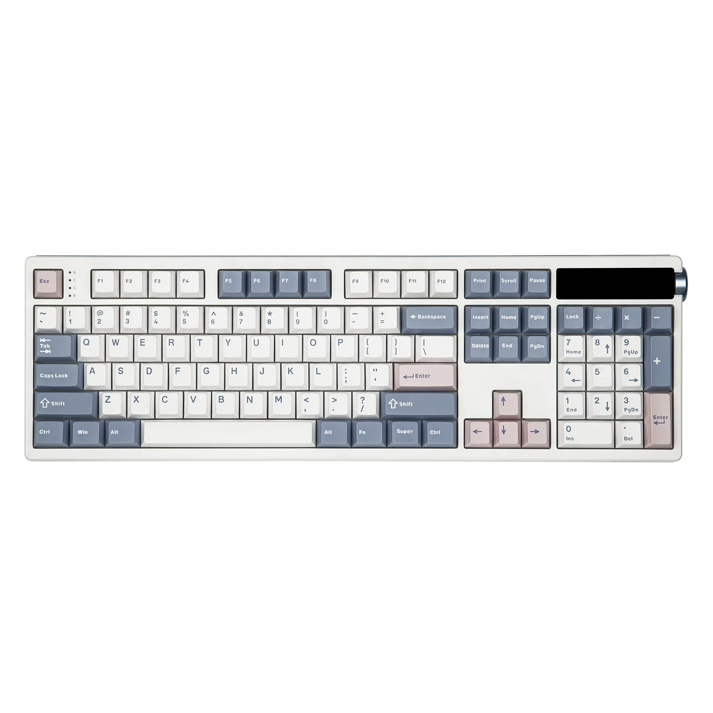 EPOMAKER TH108 PRO 100% Full-Sized Gasket-Mounted Wired/BT/2.4Ghz Wireless Mechanical Keyboard with Screen & Knob RGB Backlight