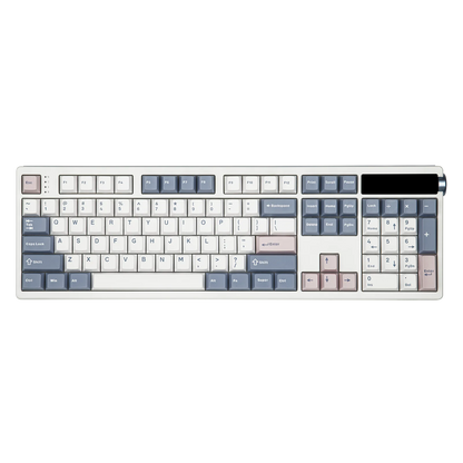 EPOMAKER TH108 PRO 100% Full-Sized Gasket-Mounted Wired/BT/2.4Ghz Wireless Mechanical Keyboard with Screen & Knob RGB Backlight