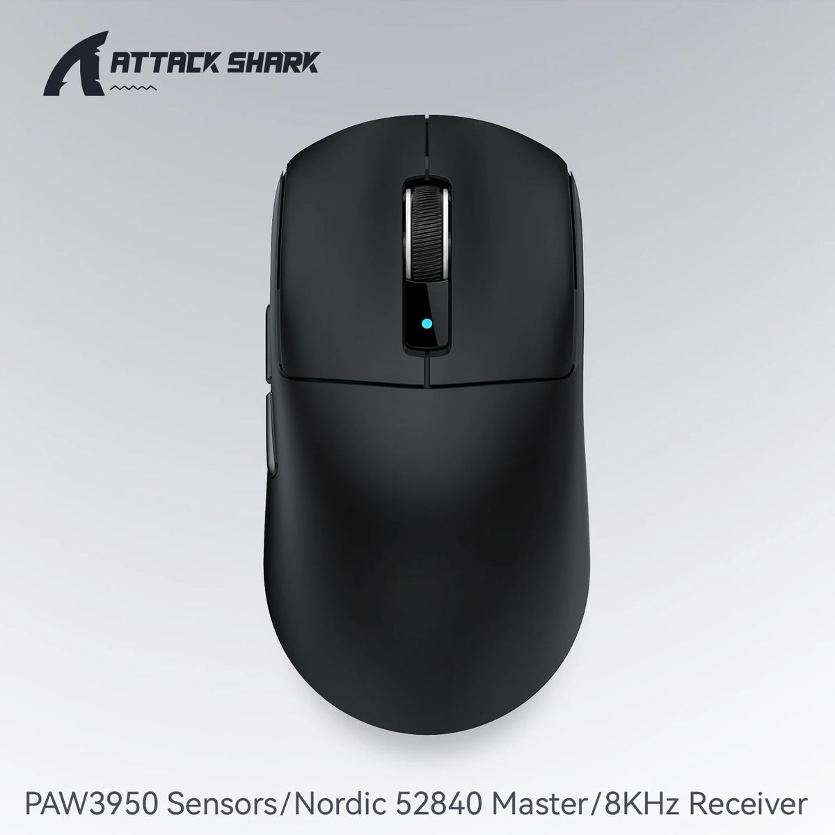 ATTACK SHARK R6 PAW3950MAX Wireless Gaming Mouse, 39g Ultralight, 8KHz Polling Rate, 42,000 DPI, Tri-Mode Bluetooth & 2.4G Gaming Mouse
