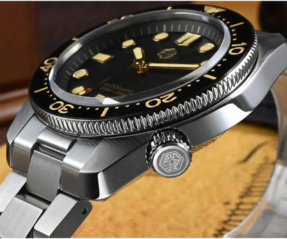 San Martin 44mm Men Diver Watch Vintage MM300 Gilt Dial Sport NH35 Automatic Mechanical Sapphire Waterproof 300M C3 Lume SN0087