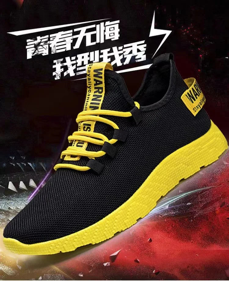 Male's sneakers casual lightweight mesh sports shoes summer men's outdoor soft sole Breathable comfort fashion tide running shoe
