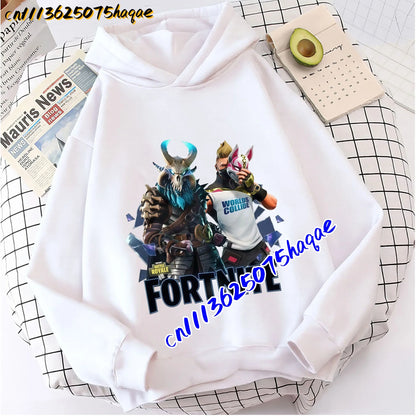 FORTNITED Children Long-sleeved Girls Boy Streetwear Boys Baby Hoodies Pullover Sweatshirt  Anime Fashion Kid Clothing Tops Gift