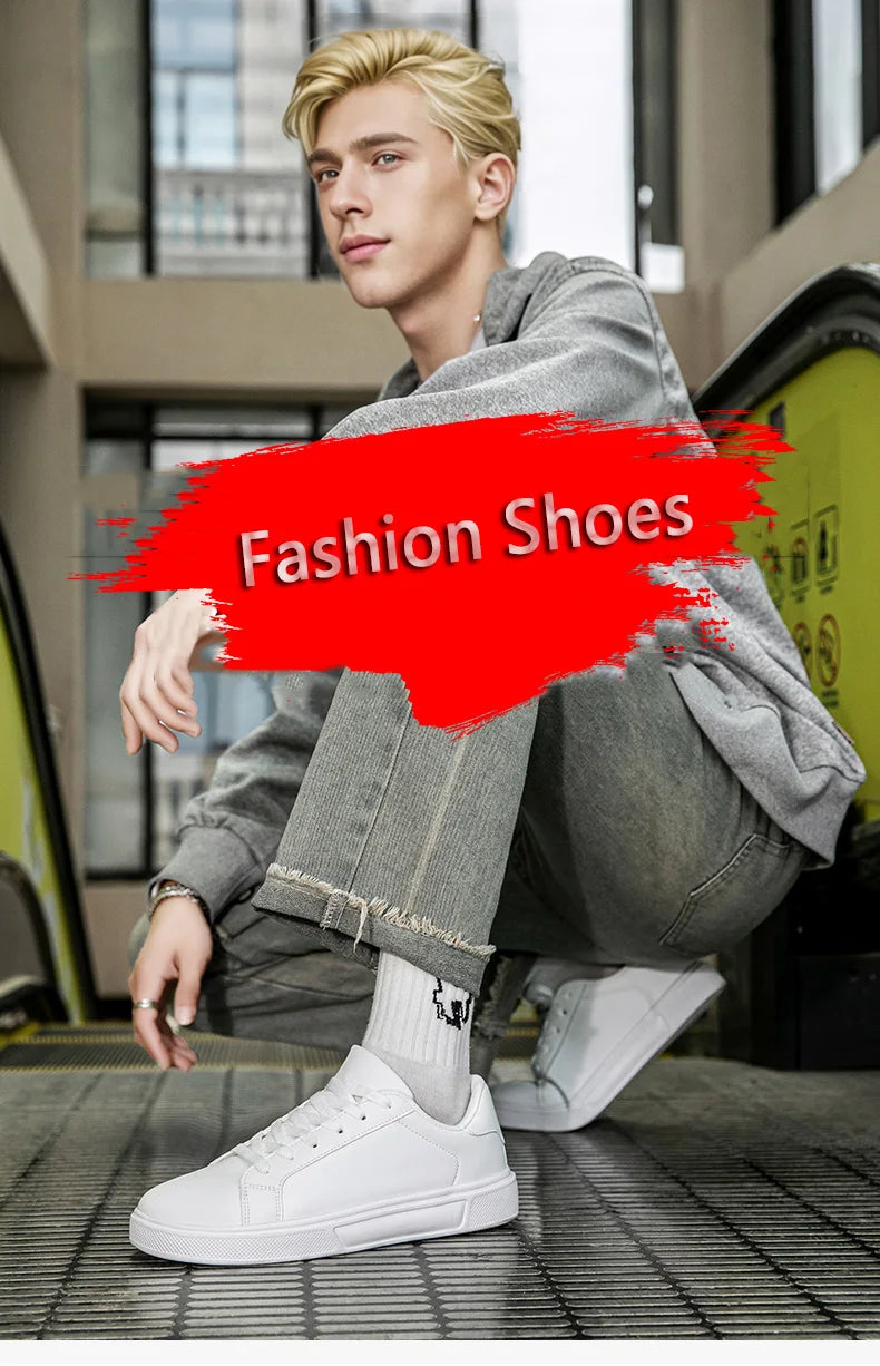 Pantofi bărbați din piele PU, adidași, pantofi casual la modă, pantofi de timp liber pentru bărbați, încălțăminte bărbați, pantofi vulcanizați, pantofi pentru cupluri, pantofi pentru femei