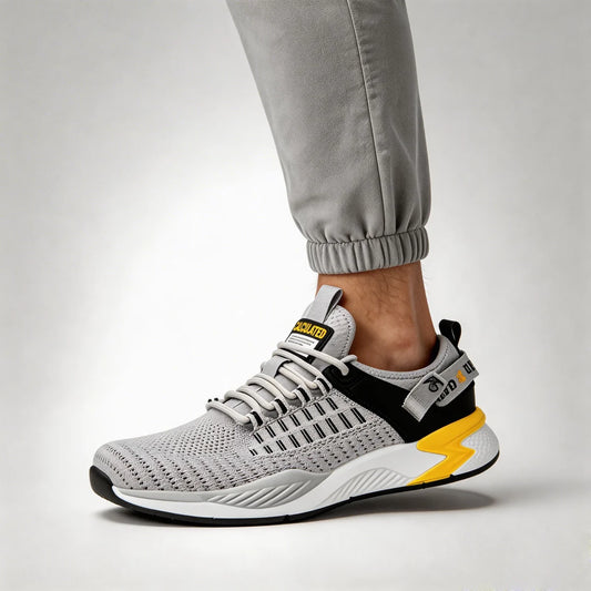 Baasploa Men's Running Shoes Brand, Male Designer Mesh Casual Sneakers, Lightweight Lace-Up New Male Outdoor Sports Tennis Shoes