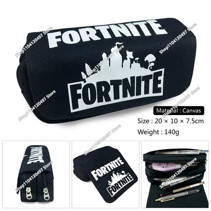 Estuche escolar Fortnite Victory Royale para niños y niñas, estuche para lápices de gran capacidad con Peely, Llama y héroes, caja para bolígrafos infantil, bolsa para niños y adolescentes