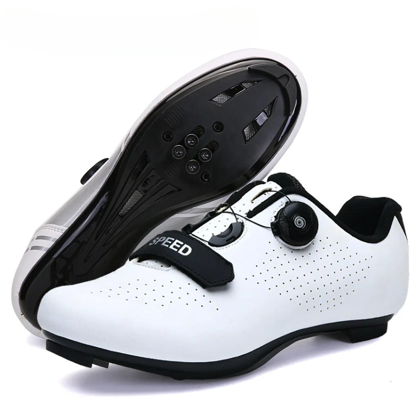 Professional New Sneakers Men Ultralight Double Buckle Cycling Shoes MTB Luminous Road Bike Shoes