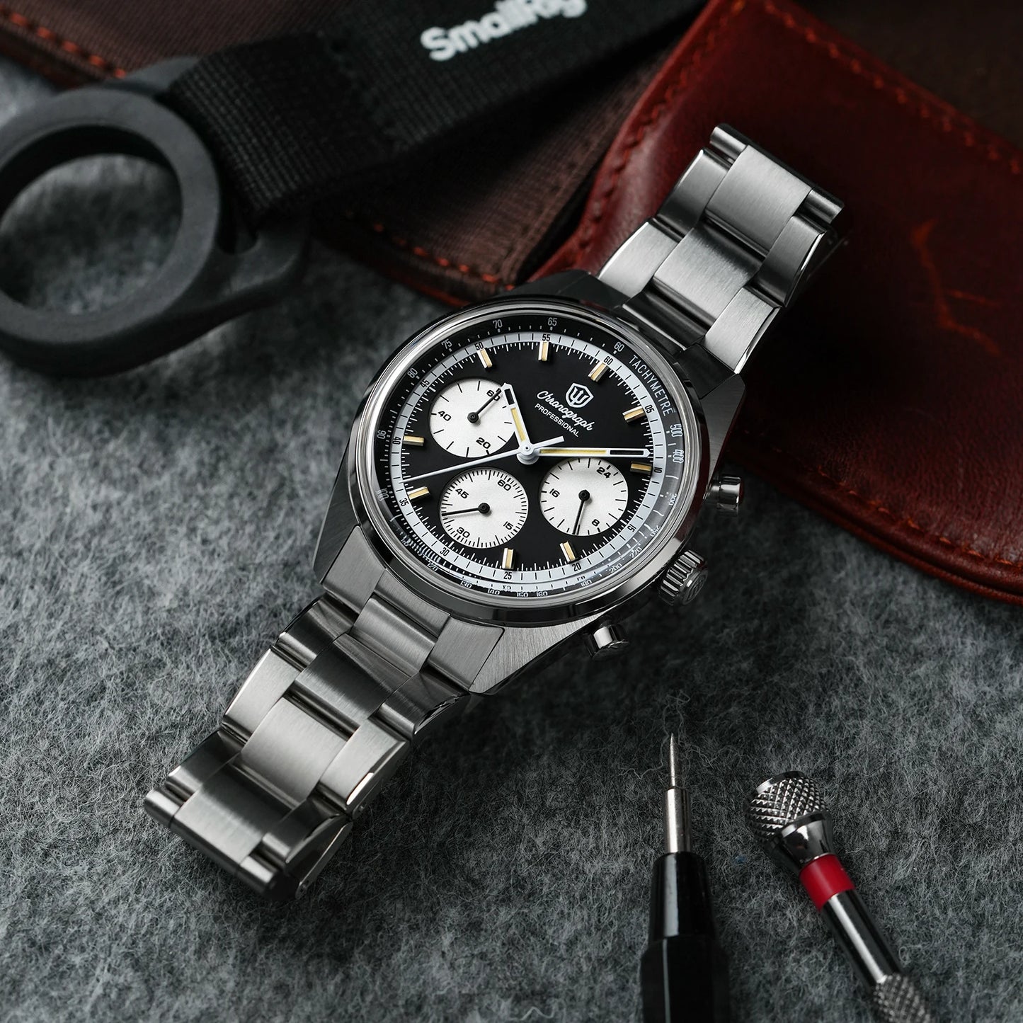 Watchdives Premier WD0526 Men Watch VK63 Mecha Chronograph Quartz Watches Sapphire Waterproof 316L Stainless Steel Wristwatch