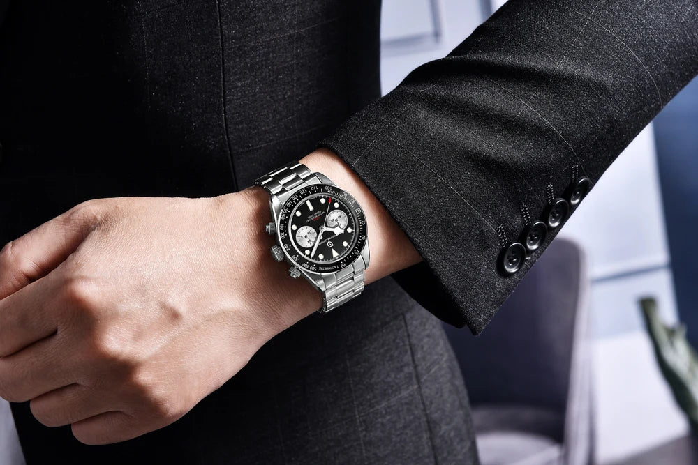 PAGANI DESIGN New Panda Men's Watches Top Luxury Quartz Wristwatches Chronograph Watch Man 2026 Gift AR Sapphire Ceramic Bezel