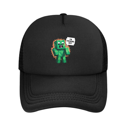 Unisex Creepers mob sticker Trucker Cap Mesh Baseball Cap Snapback Caps Hats Sun Hats Breathable Golf Hats Summer