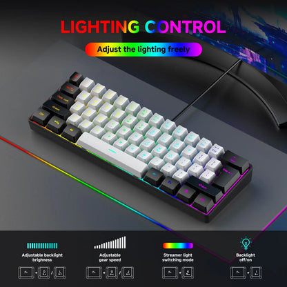 2026 New Best-Selling Portable Wired Mini-Mechanical Keyboard K61 Mini-Keyboard, Suitable For Playing Games, Compact And Convenient