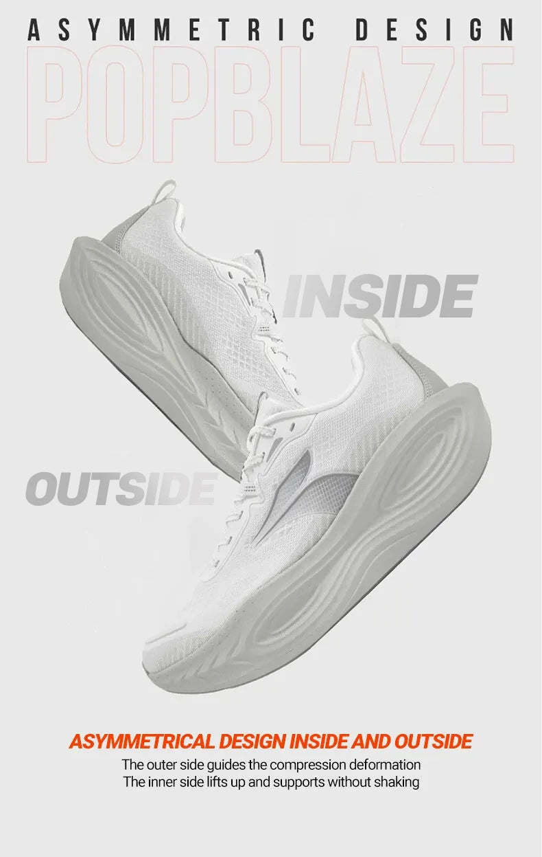 361 Degrees PopBlaze 5 Chaussures de course pour homme - Nouvelles semelles épaisses amortissantes, respirantes et antidérapantes - Baskets de jogging d'extérieur pour homme 672532212