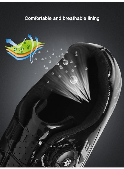 New Men’s and Women’s Bicycle Shoes Outdoor Cycling Shoes with Three Functional Soles Professional Training Shoes