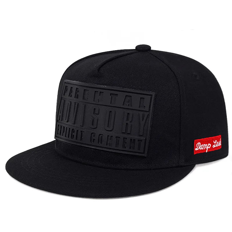 2025 Personalized New ADVISORY Embroidered Street Dance Hip Hop Hat Outdoor Leisure Sunshade Hat Flat Edge Baseball Hat Unisex