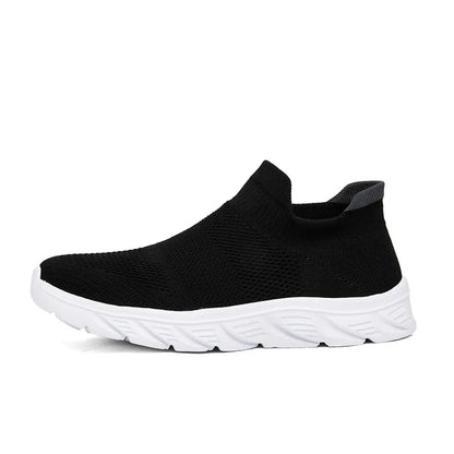Breathable Men's Casual Shoes Lightweight Vulcanized Outdoor Platform Loafers Soft Mesh Flats Non-slip Sneakers