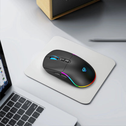 Mouse tri-mod 2.4G wireless/Bluetooth/cu fir, DPI reglabil pe 6 trepte, baterie 500mAh, iluminare RGB, mouse esports pentru gaming, macro și birou