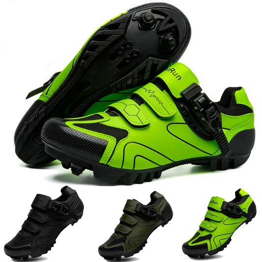 Spring 2025 MTB Cycling Shoes with Clamps for Men, Carbon Sports Shoes, Speed, Mountain Running, Mountain Bike Shoes