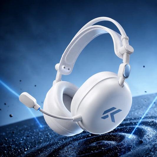 Casque de jeu sans fil Mchose R9 authentique, quatre modes Bluetooth, écouteurs à porter sur la tête avec micro pour ordinateur, cadeaux pour les jeux d'e-sport