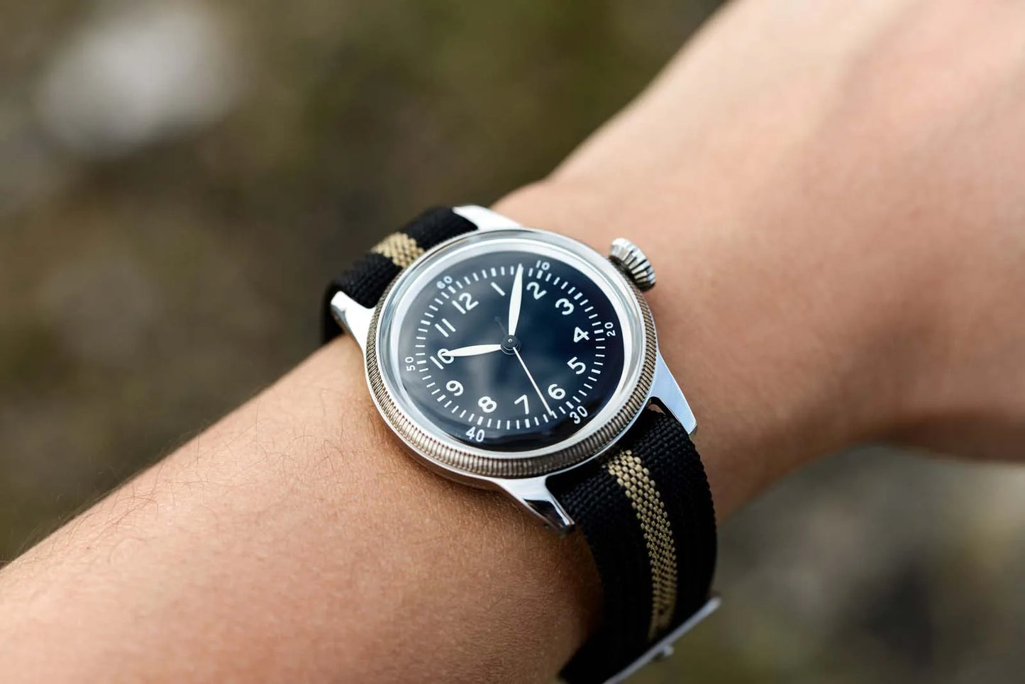 RDUNAE RA05 Vintage Military Watch 2035 Movement Quartz K1 Mineral Glass Crystal Stainless Steel Luminous Waterproof Men's Watches