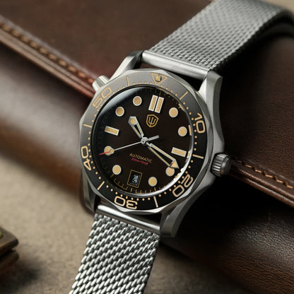 Watchdives WD007 V2 39mm Titanium Dive Watch PT5000 Automatic Movement Luminous 200m Waterproof Domed Bubble Sapphire Watches