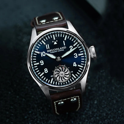Hruodland 2025 new pilot ST3620 men's manual mechanical watch 43MM sapphire waterproof 10Bar BGW-9 retro reloj hombre