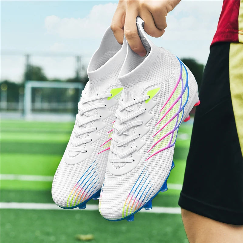 Superfly FG Football Boots Outdoor Soccer Cleats Black Shoes Soft Sport Professional Shoes Breathable Comfortable Boots Plus Size