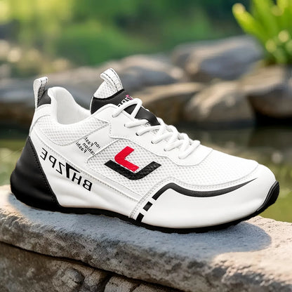 Merkbescherming: nieuwe lichtgewicht, antislip, ademende, slijtvaste hardloop- en sportschoenen voor heren, veelzijdig en geschikt voor vrijetijdsgebruik